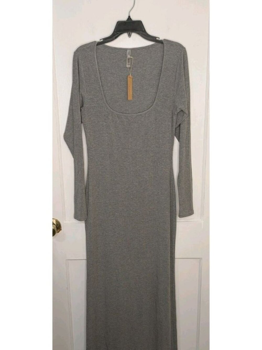 SKIMS Soft Lounge Long Sleeve Dress Heather Grey AP-DRS-1701 Size XL NWT